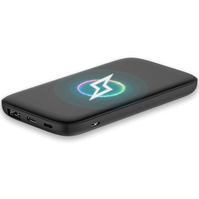 Slim Batterie Externe Induction Chargeur Portable sans Fil, 5000mAh USB-C  Qi Power Bank pour iPhone Samsung Galaxy Huawei Xiao[571] - Cdiscount  Téléphonie