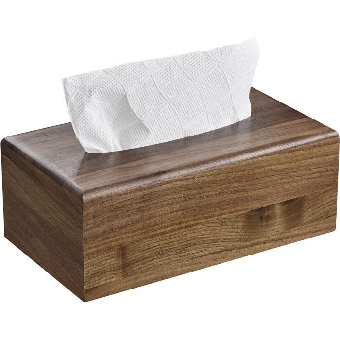 EDHAS Boîte à Sel Ou épices En Bois D'acacia Avec Couvercle Pivotant - Rangement à épices En