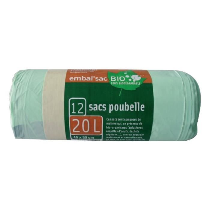 Techshare biodégradable sac poubelle 100 dénombrements, 20L Petit Sac  Poubelle de 4 à 6 gallon de recyclage de sac à ordures, épais dégradables  sac de déchets compostables pour l'alimentation/foyer/ga - Chine Sac