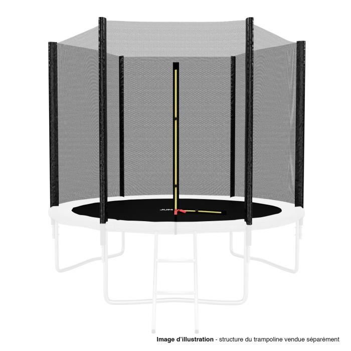 Filet De Sécurité Pour Trampoline SPRINGOS – 244 Cm, Hauteur 165 Cm, 6 Poteaux, Fermeture éclair – Protection Enfant