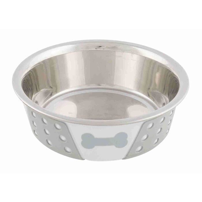 Trixie Ecuelle en Acier INOX pour Chien Blanc