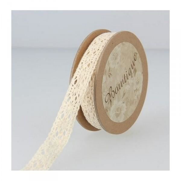 6 mm Bobine de Ruban de Satin 27 mètres Qualité extra. Ecru
