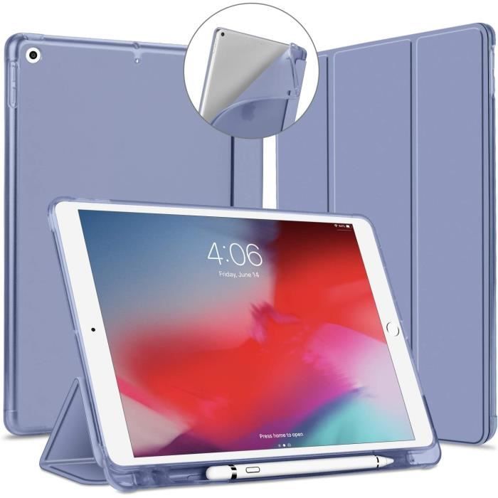 Housse pour iPad 10.9 - Éco-Cuir - Bleu Ciel - Support Vidéo - Clavier