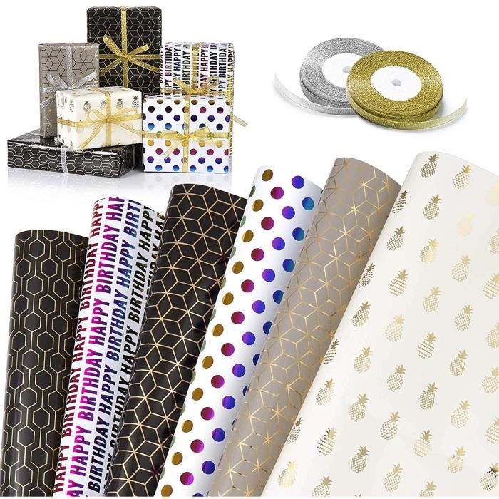 2 feuilles pack qualité papier cadeau et carte-cadeau anniversaire/autres 2 feuilles pack qualité papier cadeau et carte-cadeau anniversaire/autres