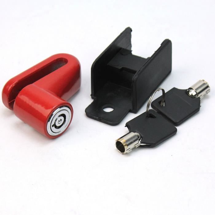 Serrure De Frein à Disque Pour Vélo / Scooter - Acier Solide - Compacte 5x4.1x2.2 Cm - Sécurité Anti-vol Portable Avec 2 Clés