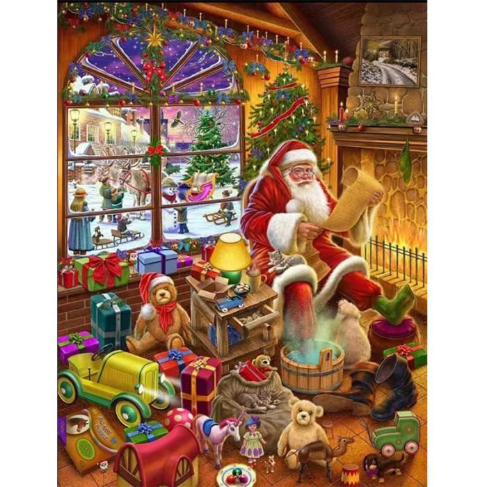 Puzzle de Noël 1000 Pièces Maison du Père Noël 70x50cm Cdiscount