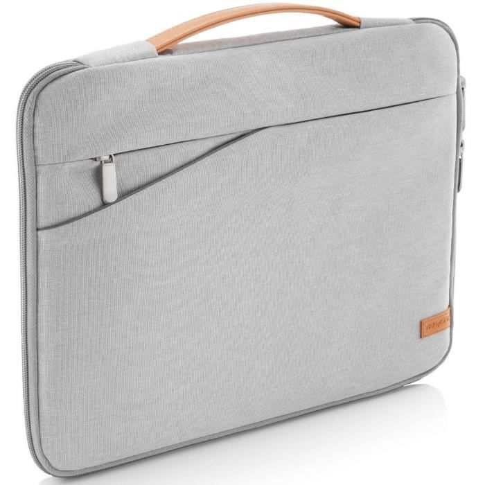 Sac de Protection en Nylon Robuste 2 Compartiments Accessoires Murs de Rembourrage Renforcés Gris 30,48cm deleyCON Laptop Case pour Ordinateur Portable MacBook Jusquà 12 