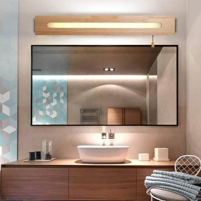 Applique Dinterieur Applique Salle De Bain Avec Interrupteur Dimmable Lampe Miroir Led 55cm Moderne Appliques Murales Interieur 442 Cdiscount Maison
