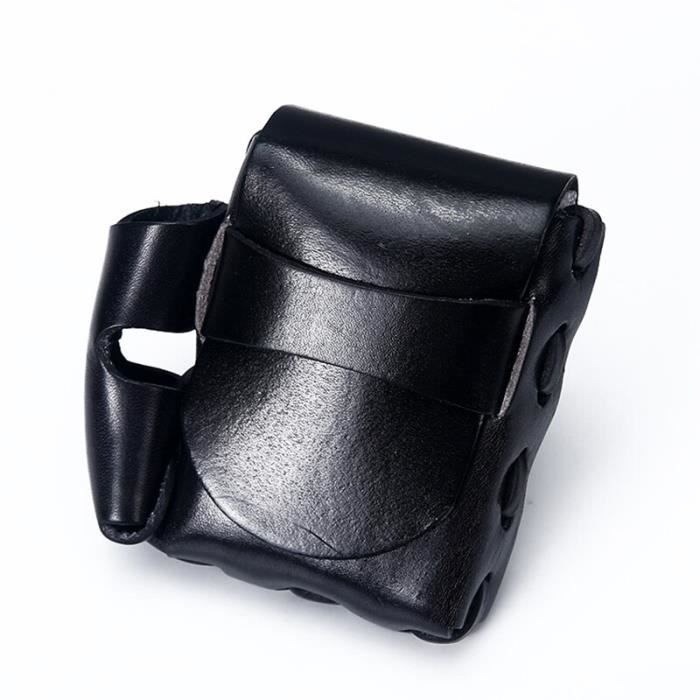 Sac De Selle Western Daarkgreen - Cuir Noir, Modèle Cantle Bag, Neuf