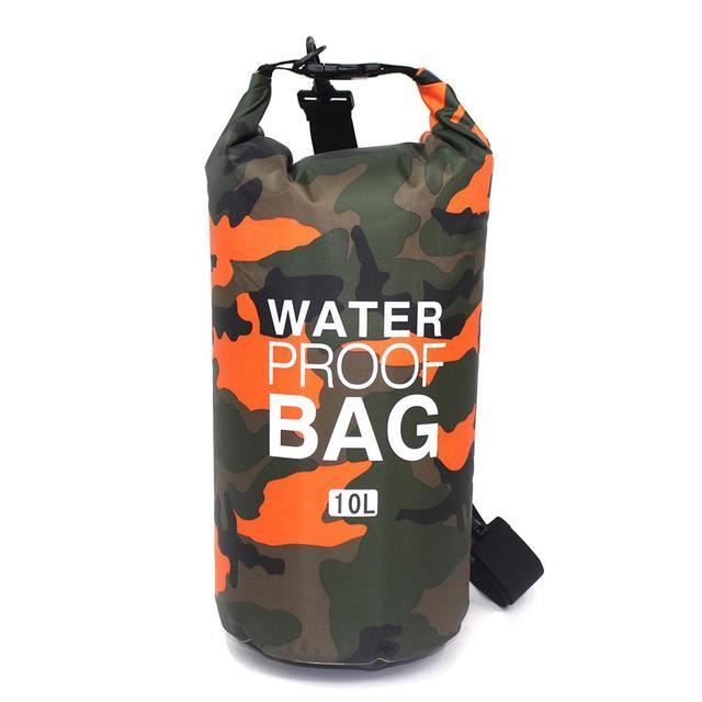 Sac étanche Camouflage Orange - Pour Trek, Plage, Bateau - IPX6 - Léger Et Flottant