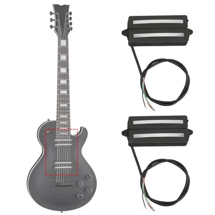Micro guitare électrique double Rail, micros légers 7 cordes 5 fils pour  guitare électrique pédale acier guitare accessoires de - Cdiscount  Instruments de musique