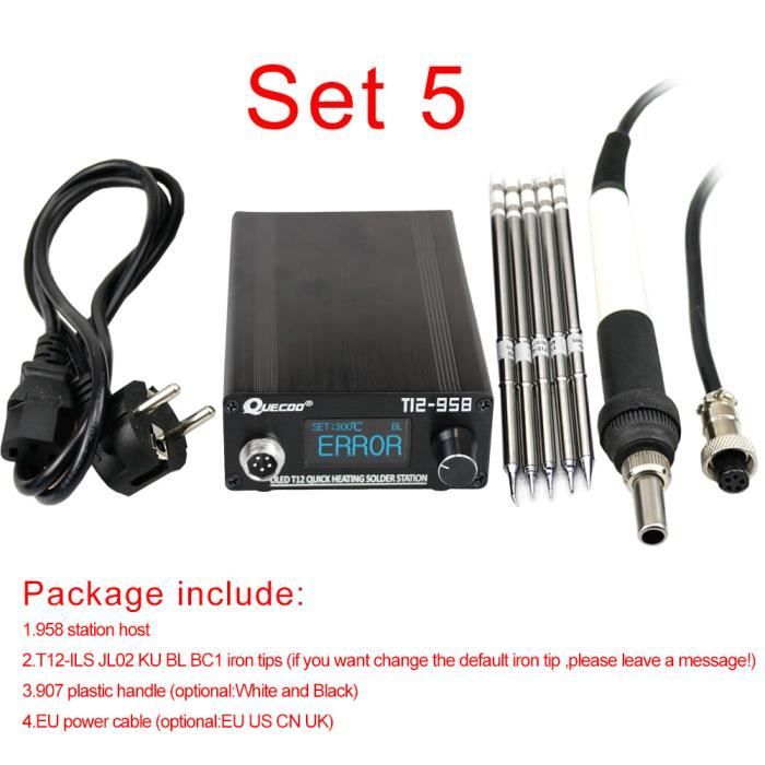 Station De Soudage T12 Numérique 72 W - Chauffage Rapide, Température Réglable 200-450°C, écran LCD - 7