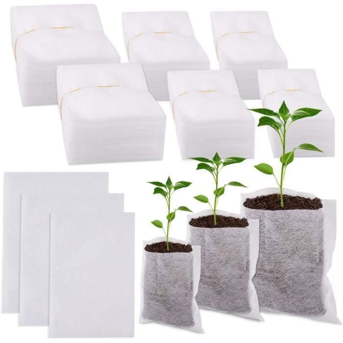 GOODTAKE Lot De 100 Sacs De Culture Biodégradables Non Tissés