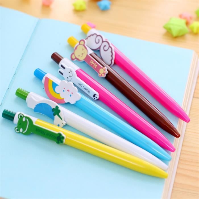 Stylo,Stylo à bille couleur arcenciel,1 pièce,dessin animé,créatif,stylo magique Kawaii,mode