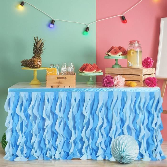 Jupe de table deals tulle bleu