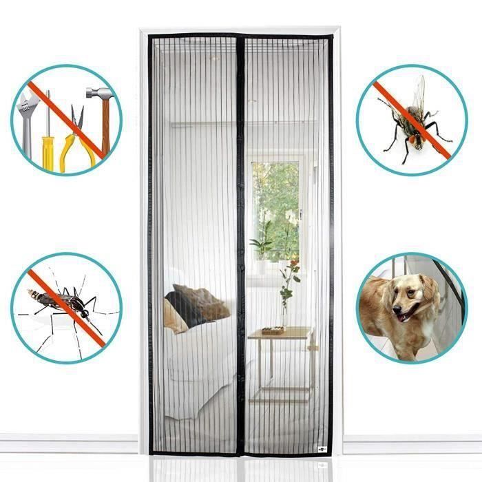Moustiquaire à Fermeture Aimantée 110 X 62 Cm Rideau