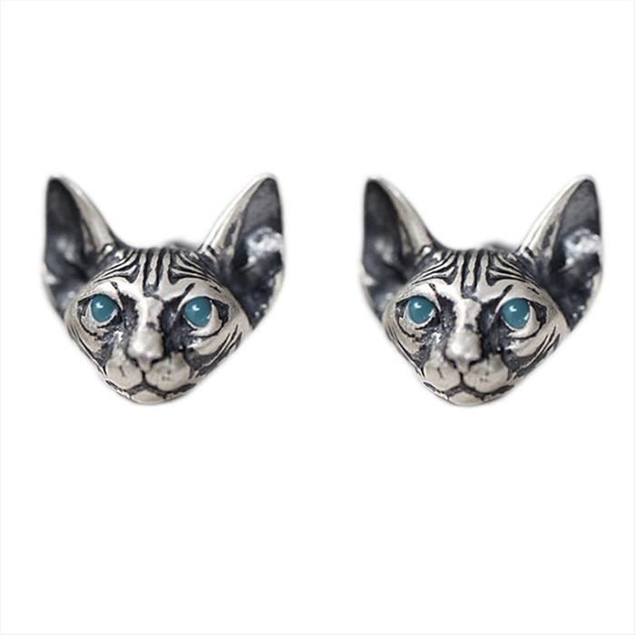Zhens Ancien Oeil Bleu Sans Poils Chat Sphinx Boucles Doreilles Pour Hommes Femmes Style Gothique Punk Boucle Doreille B 2779 Achat Vente Boucle D Oreille Zhens Ancien Oeil Bleu S 2779 Dore
