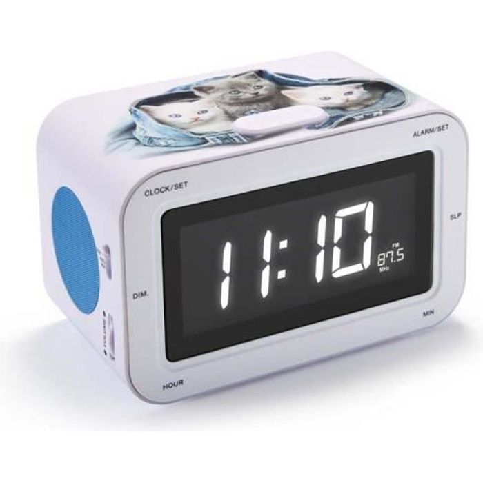 Radio Reveil Double Alarme Motif Chaton Cdiscount Tv Son Photo