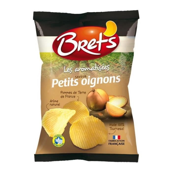 BRET'S - Chips Saveur Petits Oignons 125G - Lot De 4