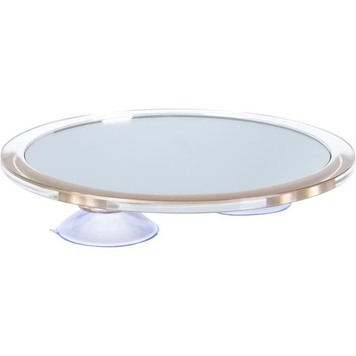 MOMOKUBA Miroir Cosmétique Avec éclairage, Miroir Grossissant 30x Avec Ventouse, 3 Couleurs Lumineuses Et à Intensité Variable, Pour Maquillage De Précision, Miroir Mural Ou De Pour Salle De, Blanc