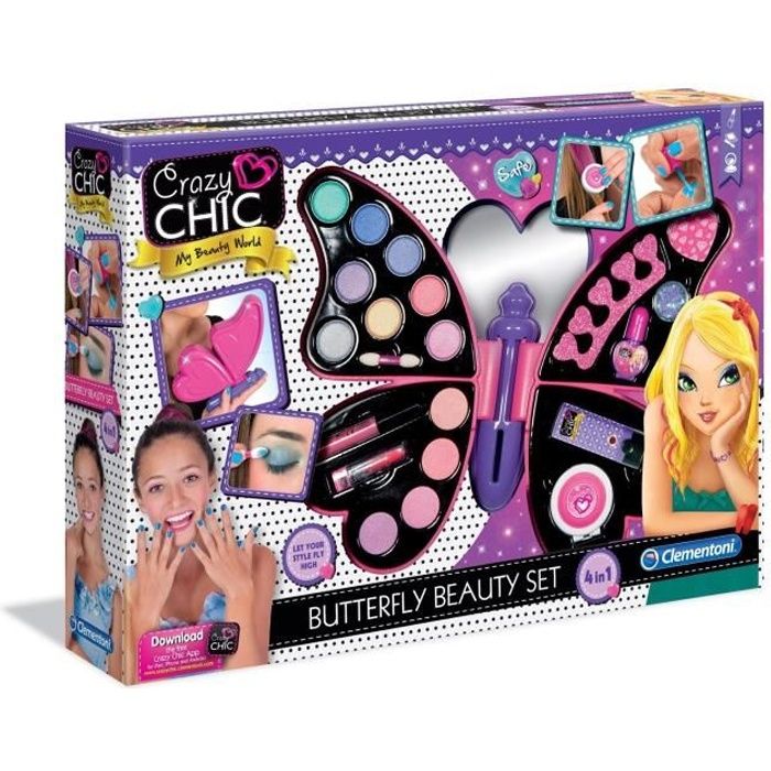 CLEMENTONI - Trousse de maquillage papillon - Fille - A partir de 6 ans