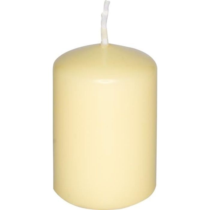 PACK 12, BLANC Pack Bougies de table Cylindrique non parfumé 17,5 cm Cire de paraffine avec mèches en coton Longues bougies colorées