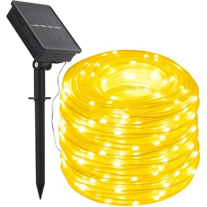 Guirlande Tube Lumineuse Solaire - Jardin - Étanche - 200 LED - Bleu - Maison