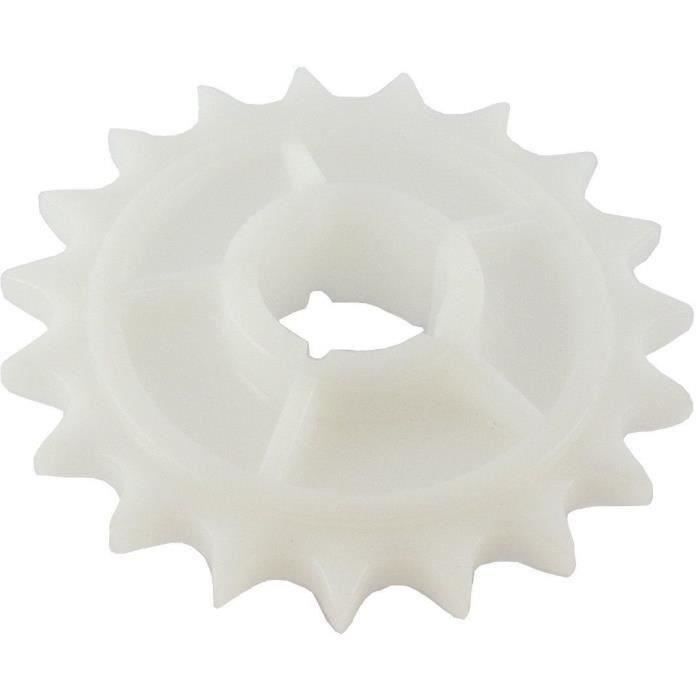 Pignon plastique 19 dents pour chaîne de direction sur modèles STIGA à coupe frontale