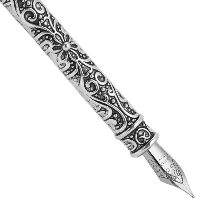 Everesta Set Calligraphie Vintage - Stylo Plume + Carnet Cuir PU + Encre + Pointes Interchangeables - Cadeau élégant - 10