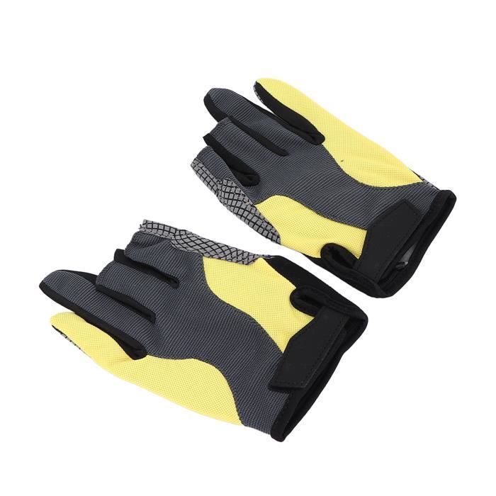 Gant de pêche demi-doigt gants antidérapants pour la pêche sur