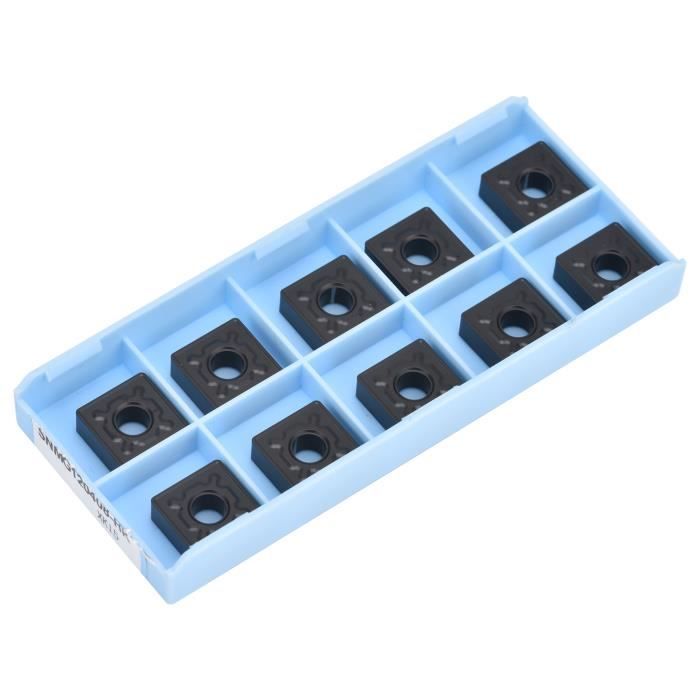 Lot de 10 inserts en carbure, DCMT070204 US735 DCMT21.51 Lame d'insertion en carbure revêtu CNC, outil de tournage de tour avec clé pour couper l' acier, le matériau dur Lot de 10 inserts en carbure, DCMT070204 US735 DCMT21.51 Lame d'insertion en carbure revêtu CNC, outil de tournage de tour avec clé pour couper l' acier, le matériau dur