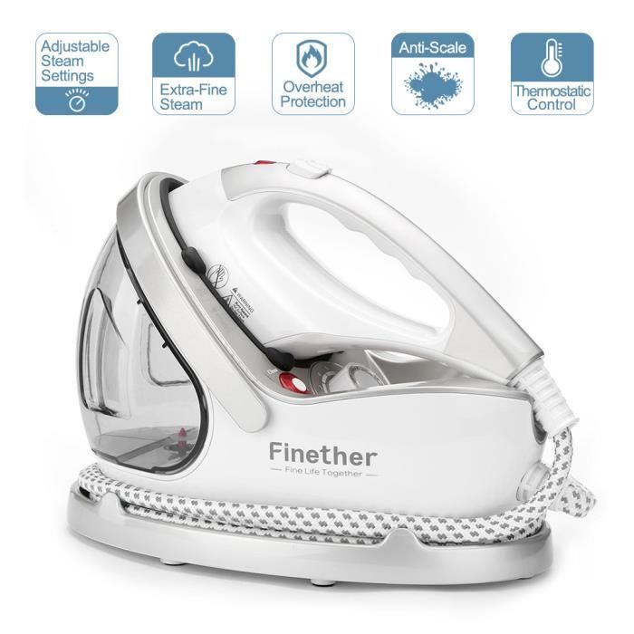 Finether Steam Finether Centrale Vapeur 2 En 1 Fer à Repasser Vaporisateur En Tissu ...