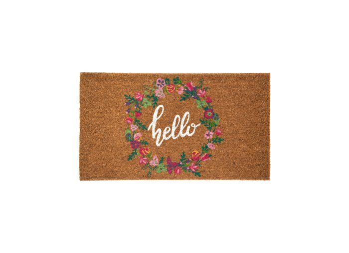 Paillasson D'entrée "Hello Pumpkin" En Fibre De Coco - Décoration D'automne - 40x60 Cm - Dessous Antidérapant - 9