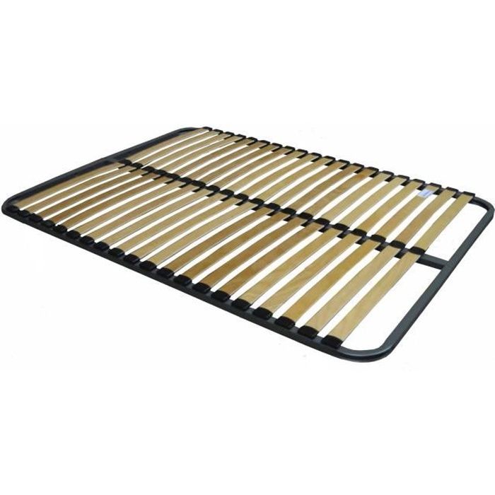 Sommier Cadre A Lattes C20 120 X 190 Achat Vente Sommier Cdiscount