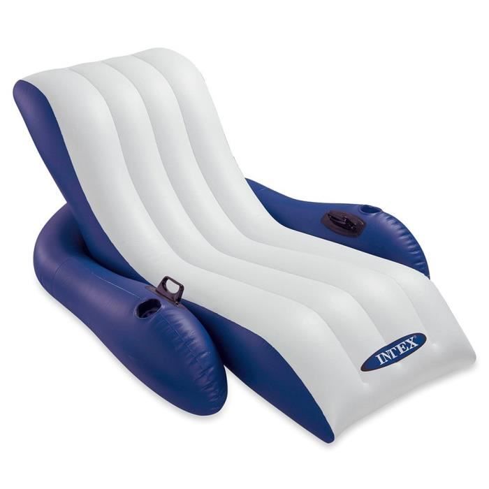 intex - chaise longue fauteuil gonflable de luxe piscine 180x135 cm