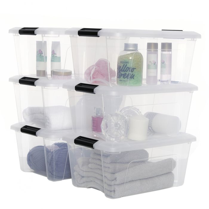 Iris Ohyama Boites de Rangement Plastique avec Couvercle 15L Lotde 6 Transparent DDNTB-15 Iris Ohyama Boites de Rangement Plastique avec Couvercle 15L Lotde 6 Transparent DDNTB-15