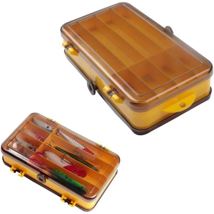 Mallette De Pêche 4 Boîtes Amovibles - Coffret Rangement Accessoires Pêche - Plastique ABS Résistant