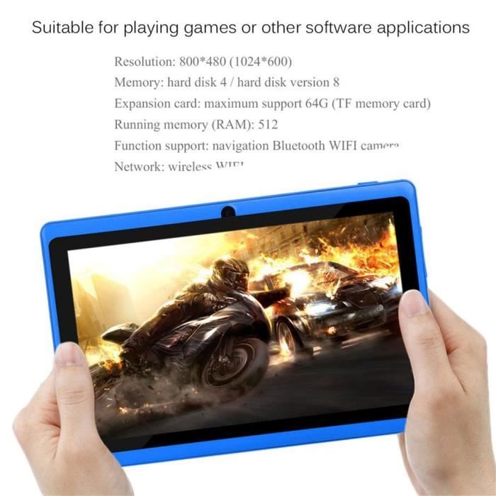 7" - HD Tablette tactile Android 7.0 quad-core