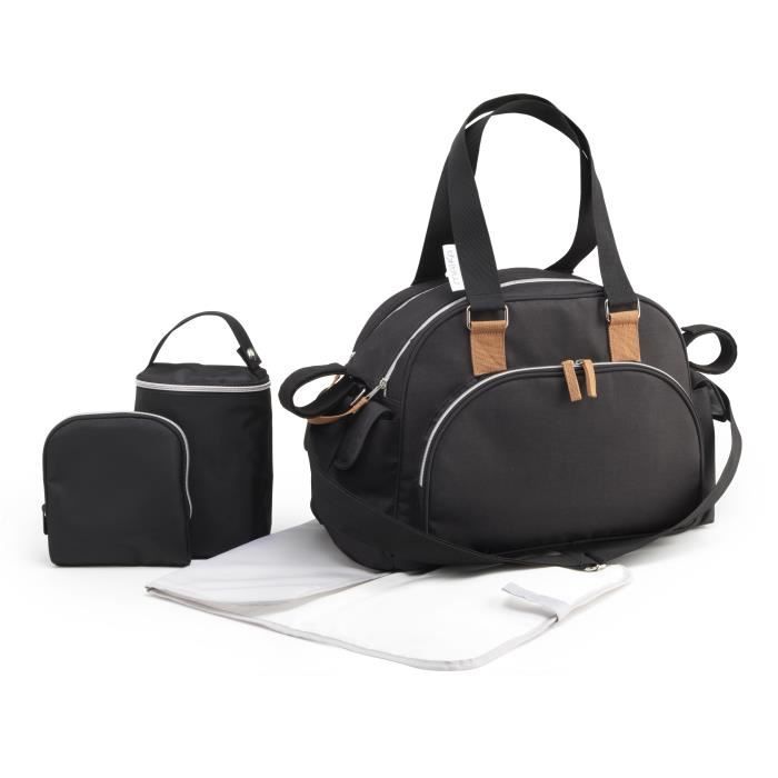 MA KA Sac langer Initial Black compact mixte main ou