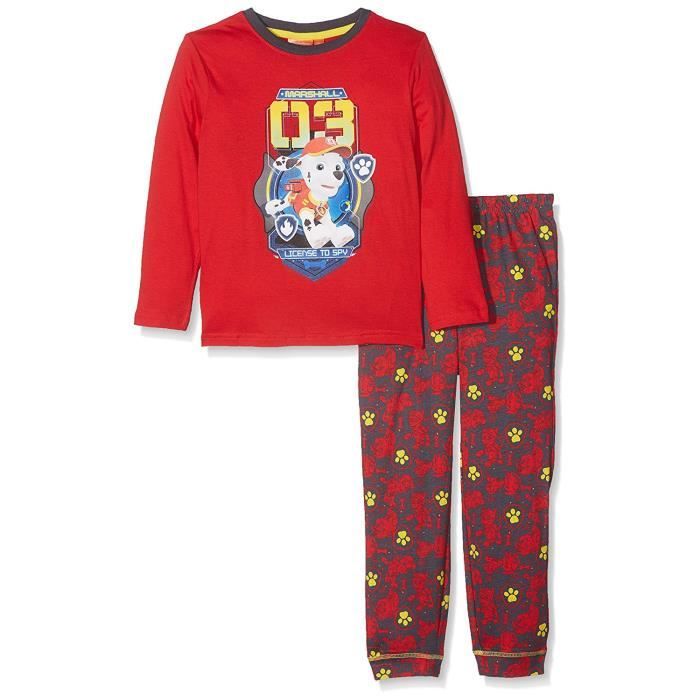 Pyjama Pat Patrouille Paw Patrol garçon 100% coton (5 ANS - Rouge) Rouge -  Cdiscount Prêt-à-Porter