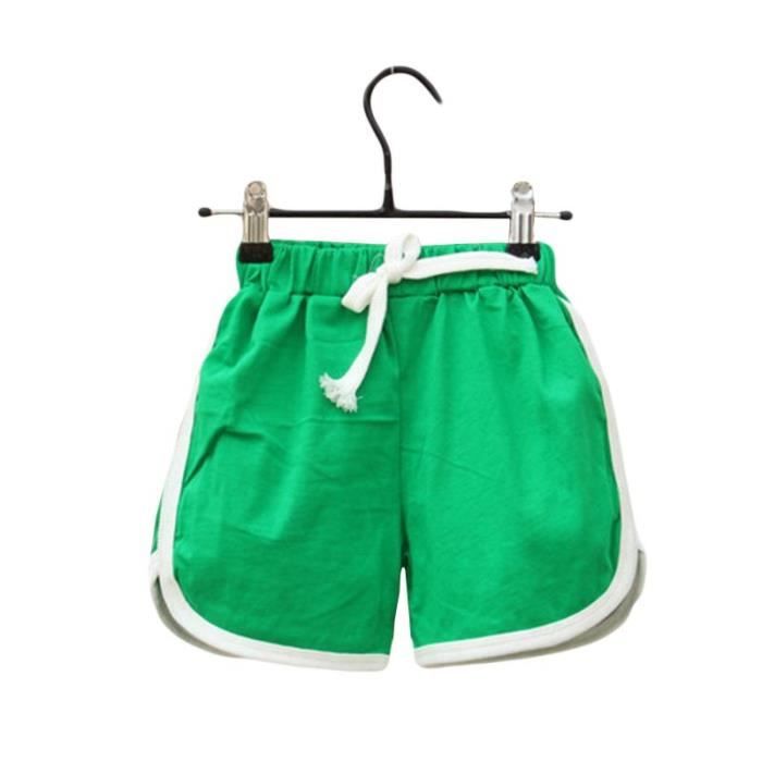 Shorts Enfant de Sports Pour Fille et Garçon Vert - Cdiscount Prêt-à-Porter