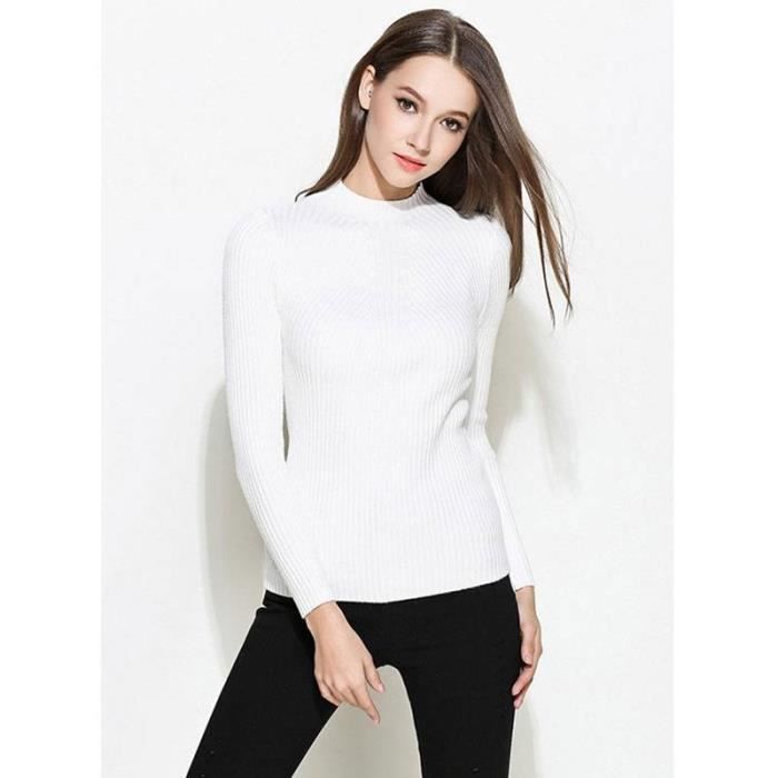 sous pull femme coton col rond