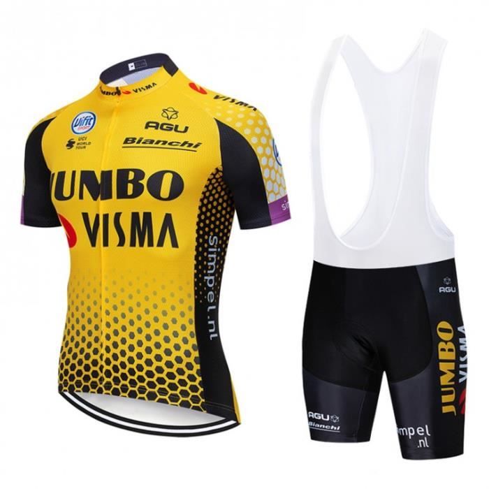 Maillot Cuissard Cycliste Homme Tenue Vtt Pro Vetement De Velo Manches Courtes Prix Pas Cher Cdiscount