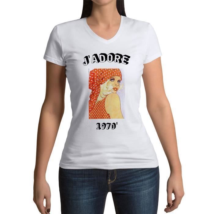 Tee shirt année on sale 70 femme