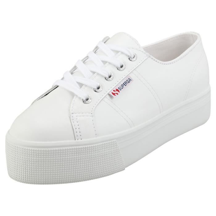 Baskets - Superga - 2790 Nappa - Femme - Blanc Blanc - Cdiscount Chaussures