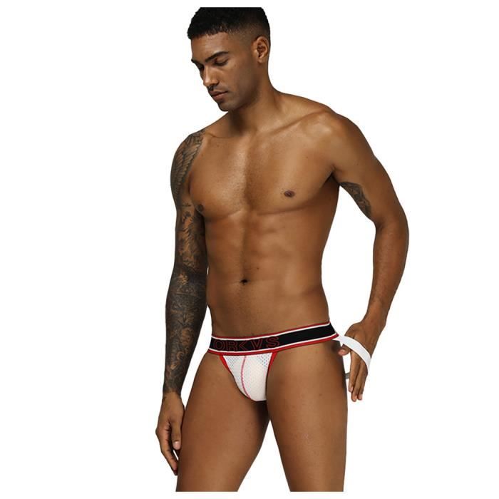 Slip Respirant Pour Hommes - En Maille Spandex Solide, Confortable, Neuf Avec étiquettes
