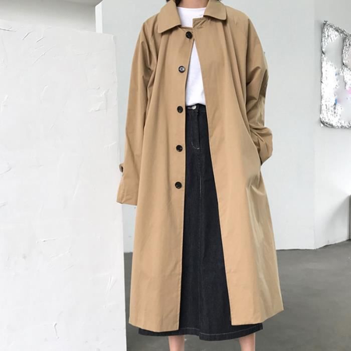 Manteau Long Femme Léger – Trench Avec Capuche – Coupe Loose – Polyester Doux – Printemps, Automne – Taille S à 5XL - 10