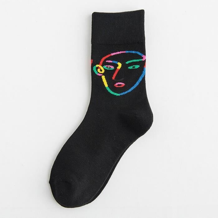 Chaussettes chaussettes respirantes en coton pour femmes couleur