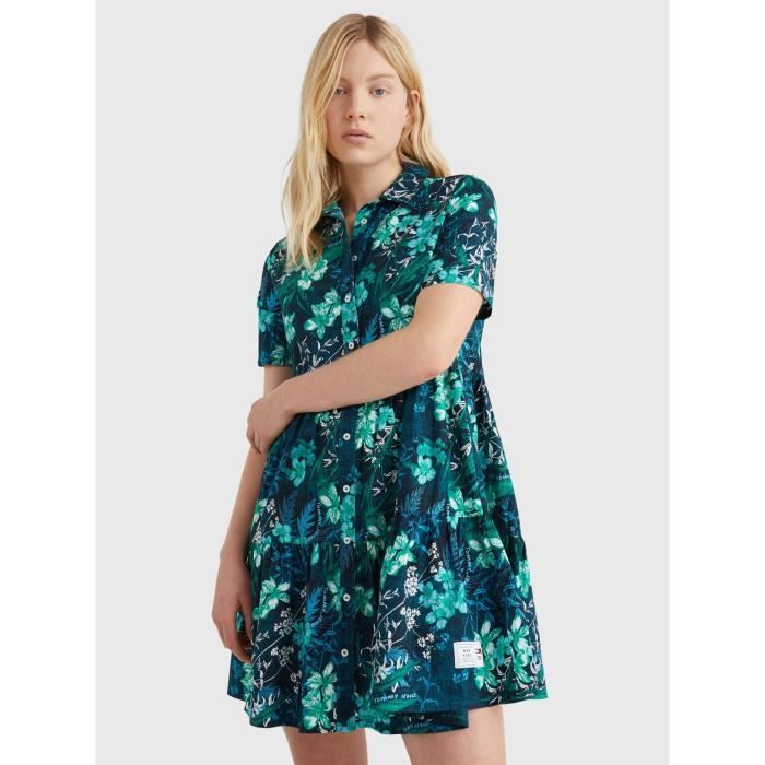 Robe top motif tropical