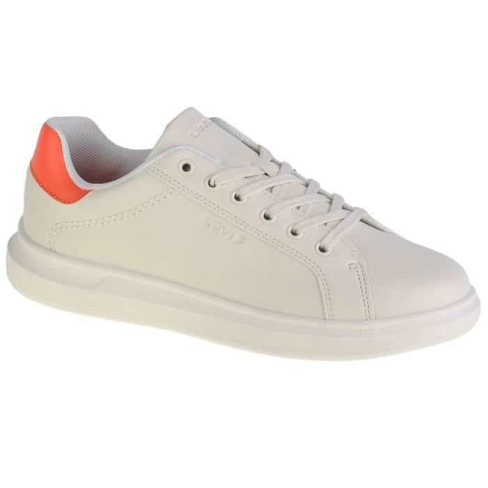 Baskets LEVI S Ellis Creme Femme Adulte Beige Cdiscount Chaussures